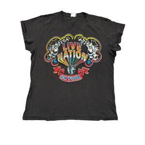 Madeworn Live Nation On Tour Cap Sleeve Distressed T Shirt Men's Medium